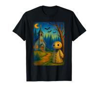Vintage Espeluznante Lindo Trapo muñeca Halloween Espeluznante gótico Terror Camiseta