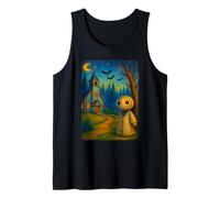 Vintage Espeluznante Lindo Trapo muñeca Halloween Espeluznante gótico Terror Camiseta sin Mangas