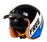 Vintage Estilo Cascos De Moto Jet con Visera Solar 3/4 Casco Abiertos De Moto For Hombres Y Mujeres ECEDOT Homologado Scooter Cascos Half-Helmet Casco Motocicleta 23,XL:61-62CM