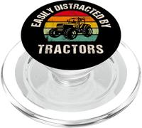 Vintage fácilmente distraído por Tractores Agricultores Amante de la Agricultura PopSockets PopGrip para MagSafe