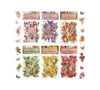 Vintage Fairy Stickers for Journaling, Transparent Flower Fairy Stickers for Scrapbook Junk Journal Supplies,A+B