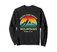 Vintage Faith Can Move Mountains - Camiseta con versículo bíblico Sudadera