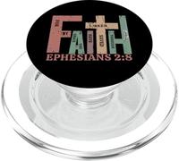 Vintage Faith Efesios 2:8 Saved by Grace Graphic Gift PopSockets PopGrip para MagSafe