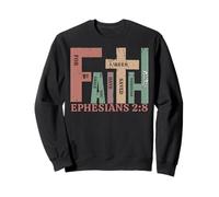 Vintage Faith Efesios 2:8 Saved by Grace Graphic Gift Sudadera