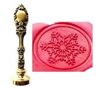 Vintage Fancy Navidad copos de nieve Naturaleza Sello de cera lujo metal pavo real decoración boda invitaciones tarjetas regalo papel estacional sobre sello de cera personalizado sello de cera Set