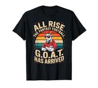 Vintage Fantasy Football All Rise Goat LLEGÓ Campeón Rey Camiseta gráfica económica
