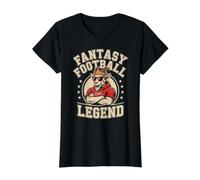 Vintage Fantasy Football Leyenda Goat Commish Game On Dad Camiseta gráfica económica, Mujer, Negro, L