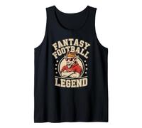 Vintage Fantasy Football Leyenda Goat Commish Game On Dad Camiseta sin Mangas