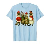Vintage Feral Christmas Raccoon, Xmas Trash Panda Costume Camiseta