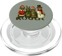 Vintage Feral Christmas Raccoon, Xmas Trash Panda Costume PopSockets PopGrip para MagSafe