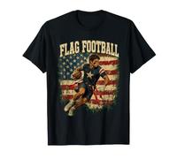 Vintage Flag Football Player American Flag Grunge Camiseta