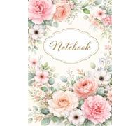 Vintage Floral Composition Notebook: Elegant Pink Peonies and Wildflowers Journal: 100 Pages, College Ruled, 6" x 9" Softcover Diary for Women, Teens, and Garden Lovers