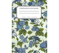 Vintage Floral Composition Notebook: Sage Green College Ruled Notebook with Botanical Line Art | Aesthetic Journal for Notes, School and Writing | 120 Pages | 6x9