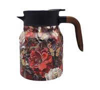 Vintage - Floral De Acero Inoxidable De 11,5x17 Cm | Servidor De Bebidas Calientes A Prueba De De 1000 Ml Con Infusor Incorporado | De Té Con Aislamiento Multicapa Para Us