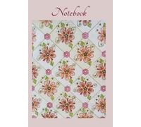 Vintage Floral Geometric Composition Notebook: Pastel Pink Diamond Grid Flower Journal: Aesthetic Cottagecore Style Pattern Cover Design, Cute Lined Blank Diary for Women, Teens, Students