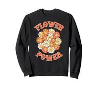 Vintage Floral Hippie Groovy 70s Flowers Retro Flower Power Sudadera