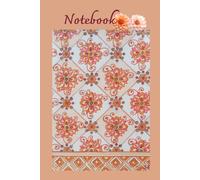 Vintage Floral Notebook: 6x9 Lined Journal with 120 Pages, Elegant Rose Gold and Orange Traditional Flower Pattern Cover for Writing, Journaling, and Note-Taking