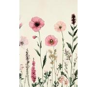 Vintage Floral Pink Notebook - Lined Journal with Elegant Botanical Cover, 120 Pages, 6x9 for Writing, Journaling, Lists & Gift Giving