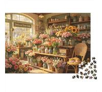 Vintage Florist Jigsaw Puzzle 1000 Piezas Reciclable Papel Flower Shop Adult Jigsaws Party Juego Accesorios Desarrollo Chico & Chica‘s Inteligencia Educativo 38x26cm/1000pcs