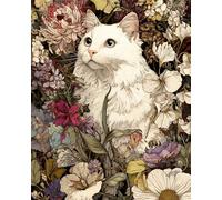 Vintage Flower 1000 Piece Jigsaw Puzzles for Adults, Colourful, Challenging & Brainteasing Adult Puzzles 1000 Pieces Cat, Fun jigsaws for The Whole Family 30x20 Inch
