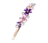 Vintage Flower Barrette - Rhinestone Hair Clip for Old Fashioned Accessory