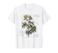 Vintage Flower Design Botanical Sketch Cottagecore Aesthetic Camiseta