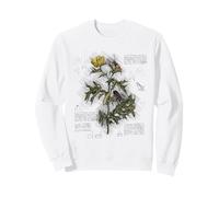 Vintage Flower Design Botanical Sketch Cottagecore Aesthetic Sudadera