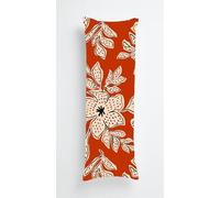 Vintage Flowers Body Pillow Case Cover 50x150cm, Long Backrest Cushion Pillow Protector with Zipper, Decorative Bedding Pillowcase, Soft Body Pillow Cover for Couch Bedroom Red