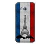Vintage France Flag Eiffel Tower Funda Carcasa Case para HTC U11
