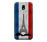 Vintage France Flag Eiffel Tower Funda Carcasa Case para Samsung Galaxy J5 (2017) EU Version