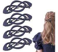 Vintage French Barrette Hair Clips, Womens Vintage Hair Barrettes, French Barrette Hair Clips for Thick Hair (COLOUR-6)