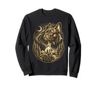 Vintage French Bulldog Cosmic Night Sky Dog Lover Sudadera