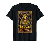 Vintage Freyja Viking Warrior Nórdico Mitología Celta Camiseta