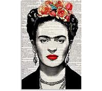 Vintage Frida Kahlo Retratos Póster Impresión Decorativa Pintura Frida Kahlo Impresión Arte Lienzo Pared Decoración Hogar Obra de arte para sala de estar Dormitorio Decor de pared sin marco,40×60cm