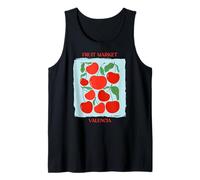 Vintage Fruit Cherry Flower Botanical Cottagecore Fruit Camiseta sin Mangas