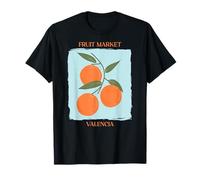 Vintage Fruit Orange Flower Botanical Cottagecore Fruit Camiseta