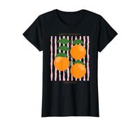 Vintage Fruit Orange Flower Botanical Cottagecore Fruit Camiseta gráfica económica, Mujer, Negro, XL
