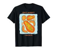 Vintage Fruit Papaya Flower Botanical Cottagecore Fruit Camiseta