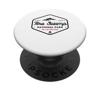 Vintage Fuego Pantano Parque Nacional Camping Senderismo Montañas PopSockets PopGrip Adhesivo