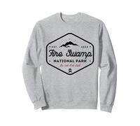 Vintage Fuego Pantano Parque Nacional Camping Senderismo Montañas Sudadera