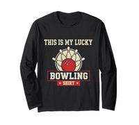 Vintage Funny Bowling Team This is My Lucky Bowling Manga Larga