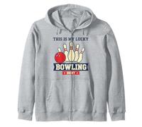 Vintage Funny Bowling Team This is My Lucky Bowling Sudadera con Capucha