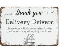 Vintage Funny Delivery Driver Gratitude Metal Tin Sign for Man Cave Bar Pub Club Home Entryway 8 X 12 in
