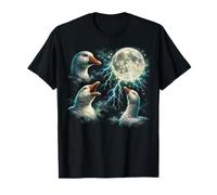 Vintage Funny Goose Howling At The Moon Retro Hombres Mujeres Niños Camiseta