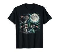 Vintage Funny Rat Howling At The Moon Retro Hombres Mujeres Niños Camiseta
