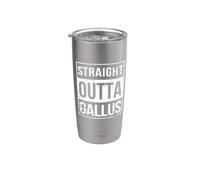 Vintage Funny Straight Outta Gallus Frankfurt Hessen Vaso térmico de acero inoxidable de doble pared