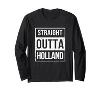 Vintage Funny Straight Outta Holland Netherlands Manga Larga