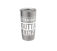 Vintage Funny Straight Outta Linz Upper Austria Austrian Vaso térmico de acero inoxidable de doble pared