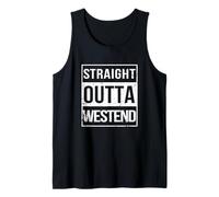 Vintage Funny Straight Outta Westend Frankfurt Hesse Camiseta sin Mangas