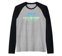 Vintage Funny This Is How A Real Cool Brother Looks Like Camiseta Manga Raglan